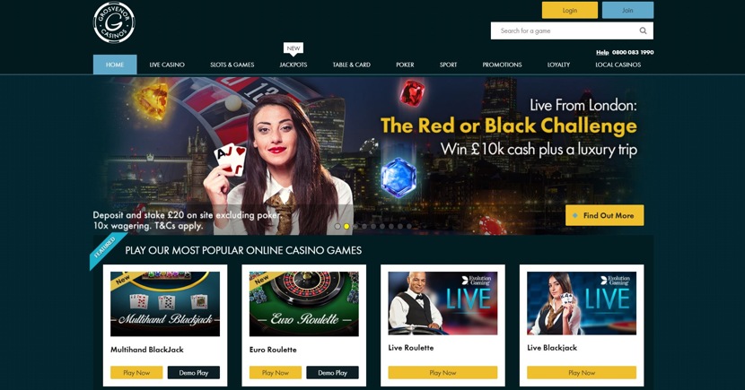 Boom Casino Homepage